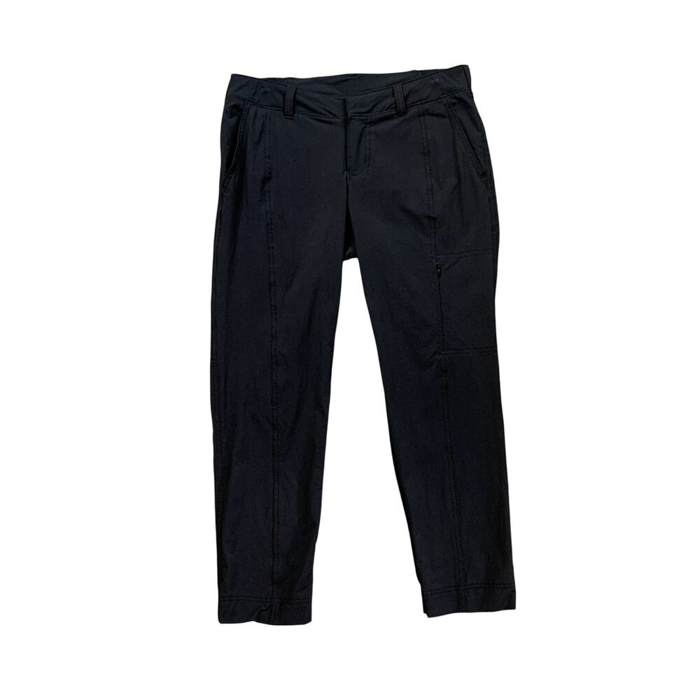 Athleta Pants Womens 6 Black Palisade Ankle Lightweight Stretch Seam Detailing